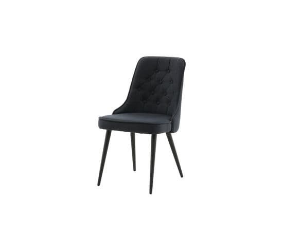 Chaise Velvet Deluxe 50x66x89 Cm Noir