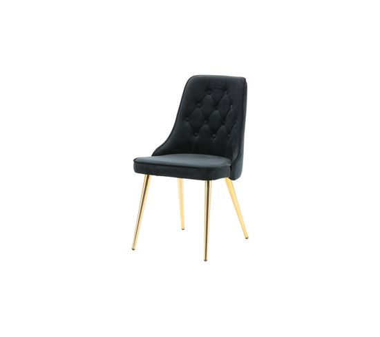 Chaise Velvet Deluxe 50x66x89 Cm Noir