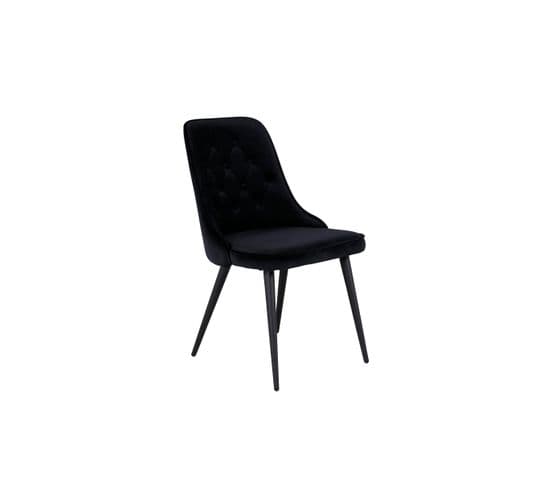 Chaise Velvet Deluxe 50x66x89 Cm Noir