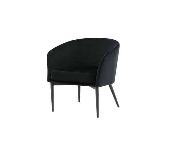 Fauteuil Fluffy 83x64x70 Cm Noir