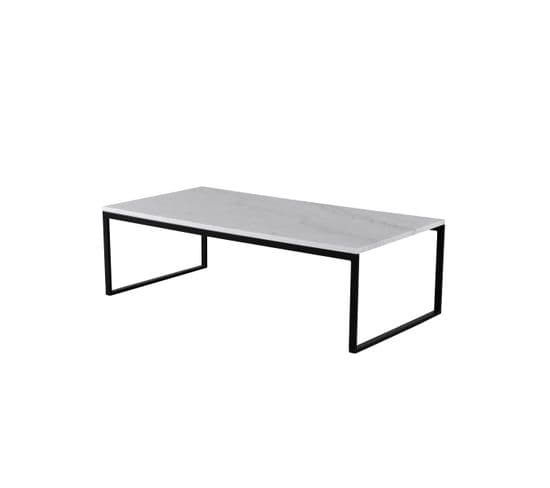 Table Basse Estelle 60x120x36 Cm Blanc