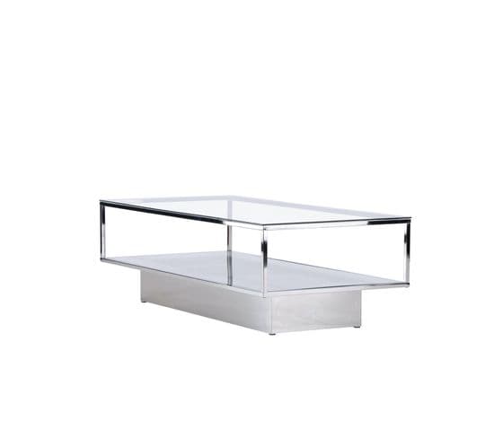 Table Basse Maglehem 60x130x38 Cm Transparent