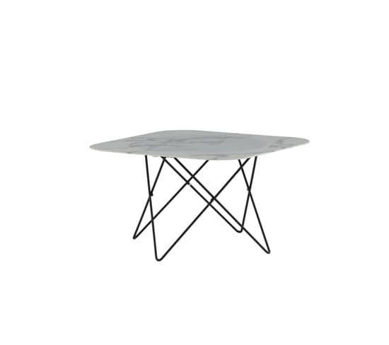 Table Basse Tristar 80x80x50 Cm Blanc