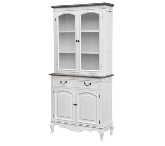 Buffet Rimini White 90x40x190 Cm Blanc