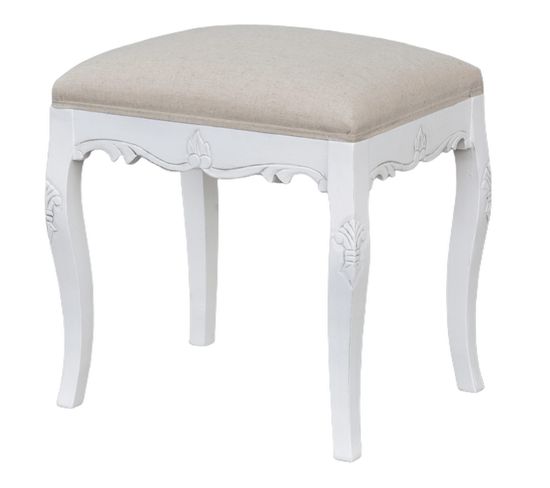 Pouf Rimini White 45x35x49 Cm Blanc