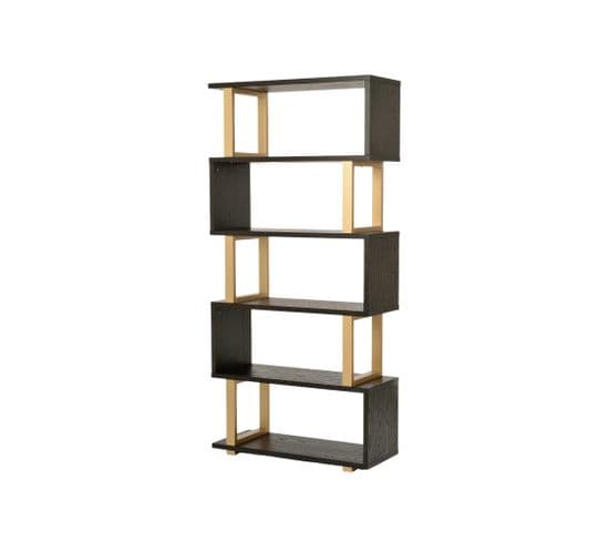 Etagère Seville 90x35x188 Cm Noir