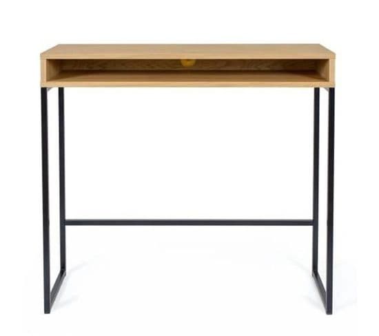 Bureau Design "frame" 100cm Chêne et Noir