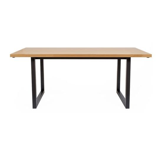 Table De Repas Design "camden" 180cm Chêne et Noir