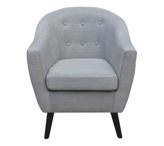 Fauteuil ARISTO tissu gris clair