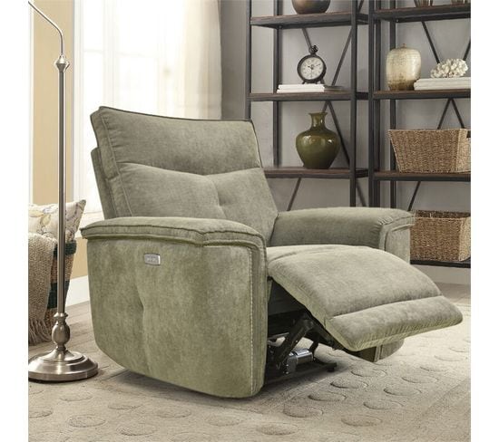 Fauteuil relax 2 moteurs ADAM tissu marron