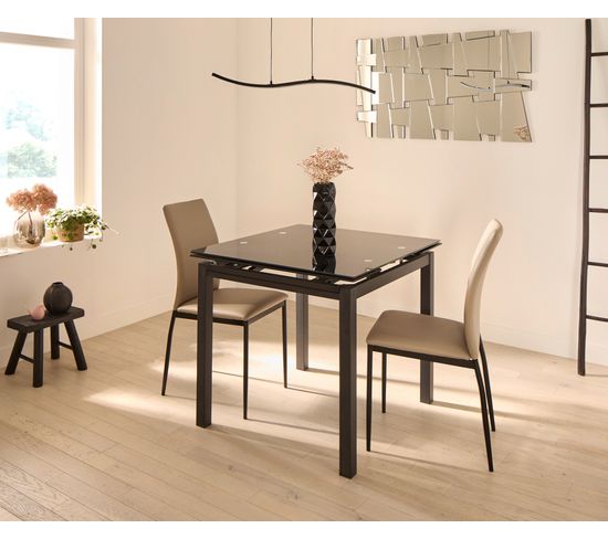 Table L90/140 extensible BABETTE noir