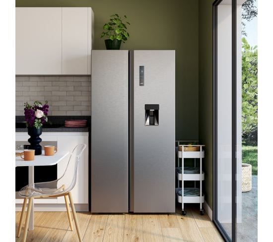 Réfrigérateur américain SIGNATURE SBS550XAQUA 553L Inox