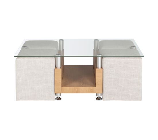 Table basse avec pouf  VECTRA