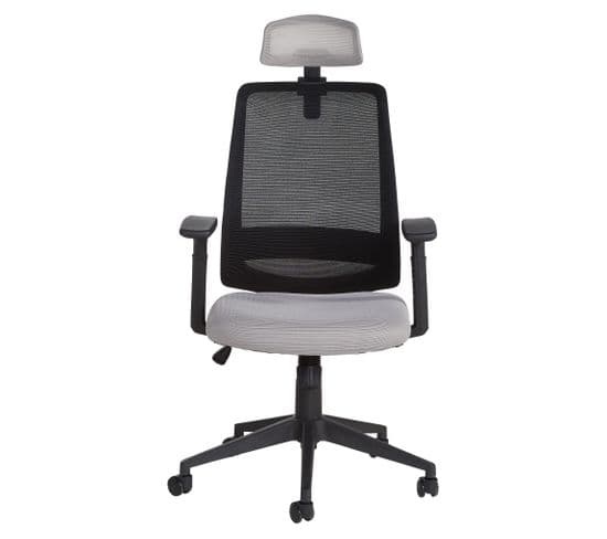 Fauteuil de bureau PRIAM noir et gris