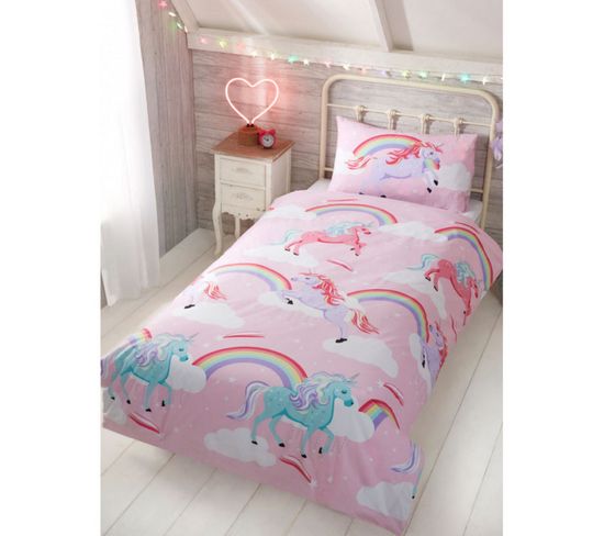 Parure De Lit Ma Petite Licorne Et Taie D'oreiller - 135cm X 200cm