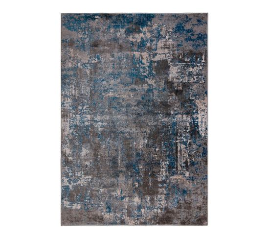 Tapis Design Rayé Pour Salon Wonderlust Bleu 200x290