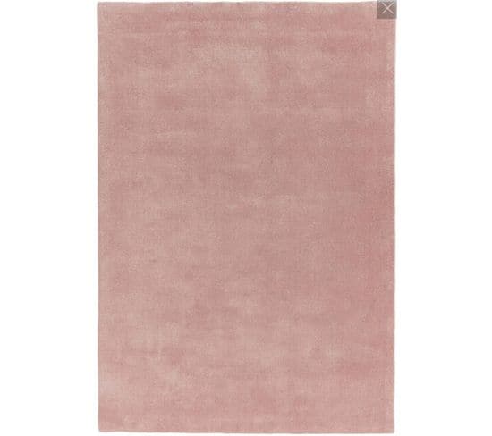 Tapis Tufté Main Pastel En Laine - Rose - 120x180 Cm