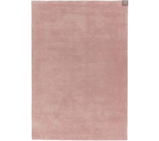 Tapis Tufté Main Pastel En Laine - Rose - 160x230 Cm