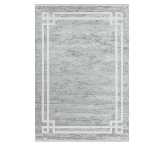 Tapis Moderne Greco En Acrylique - Gris Clair - 200x290 Cm