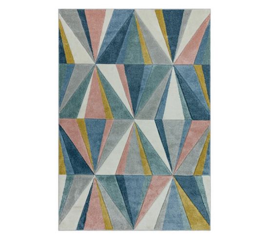 Tapis de salon moderne OPAL - Multicolore - 200x290 Cm