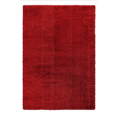 Tapis Shaggy Python En Polyester - Rouge - 120x170 Cm