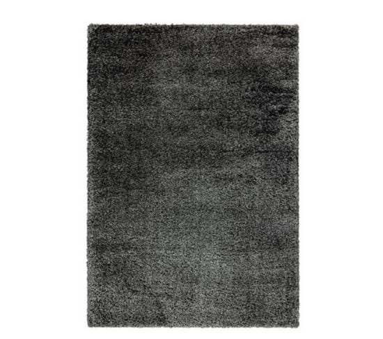 Tapis Shaggy Python En Polyester - Gris Anthracite - 160x230 Cm