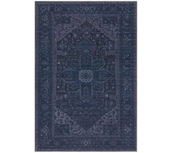 Tapis De Salon Alya En Polypropylène - Bleu - 160x230 Cm