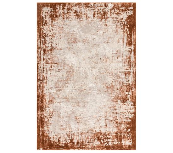 Tapis De Salon Zuka En Polypropylène - Orange - 160x230 Cm