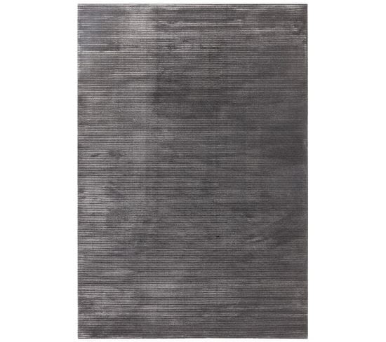 Tapis De Salon Zuka Plain En Polypropylène - Noir - 160x230 Cm
