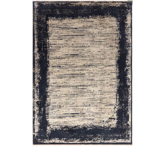 Tapis De Salon Melodie En Acrylique - Noir - 120x170 Cm