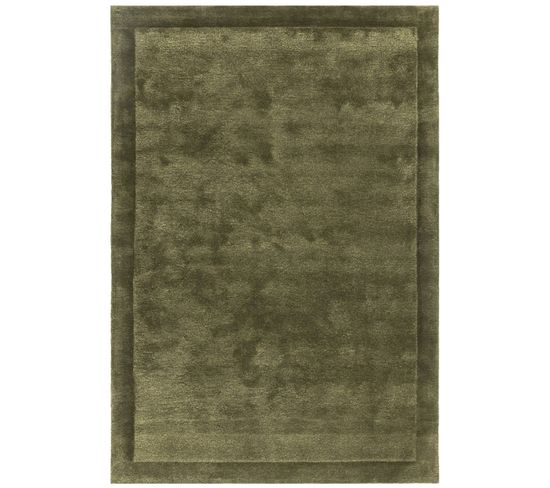 Tapis De Salon Shine En Laine - Vert Olive - 120x170 Cm