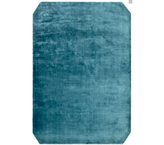 Tapis De Salon Moderne En Viscose Shaft En Viscose - Bleu Turquoise - 160x230 Cm