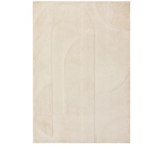 Tapis De Salon Moderne Bona En Polyester - Blanc - 200x290 Cm