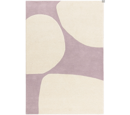 Tapis De Salon Moderne En Laine Cobble En Laine - Rose - 200x290 Cm