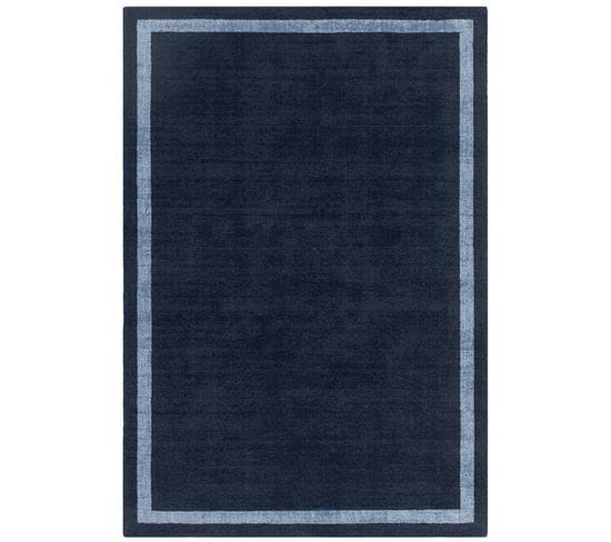 Tapis De Salon Moderne En Laine Bila En Laine - Bleu - 160x230 Cm