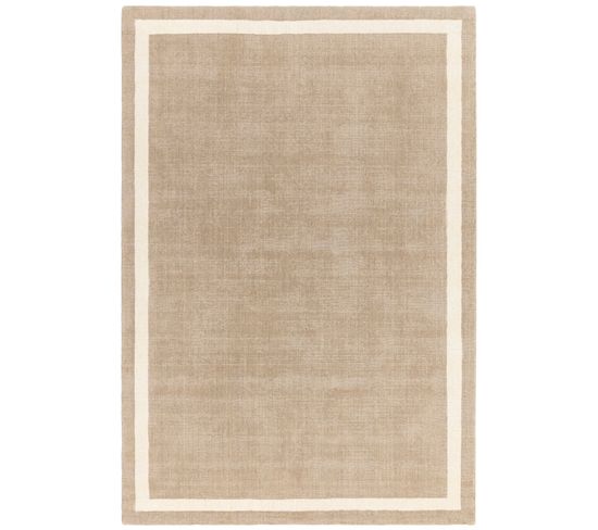 Tapis De Salon Moderne En Laine Bila En Laine - Beige - 200x290 Cm