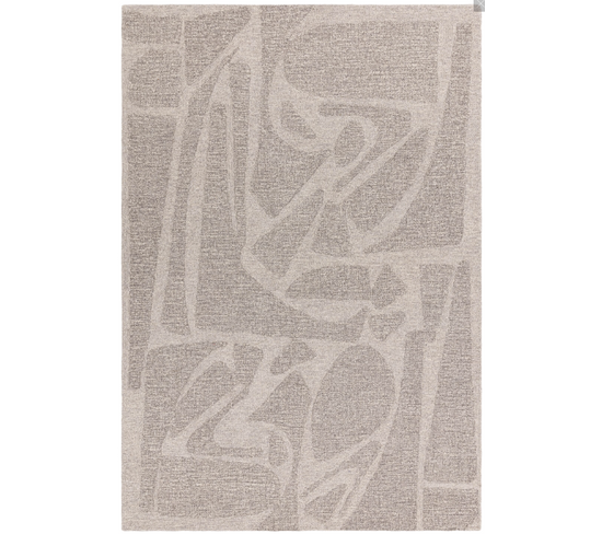 Tapis De Salon Pure Laine Groom En Laine - Beige - 160x230 Cm