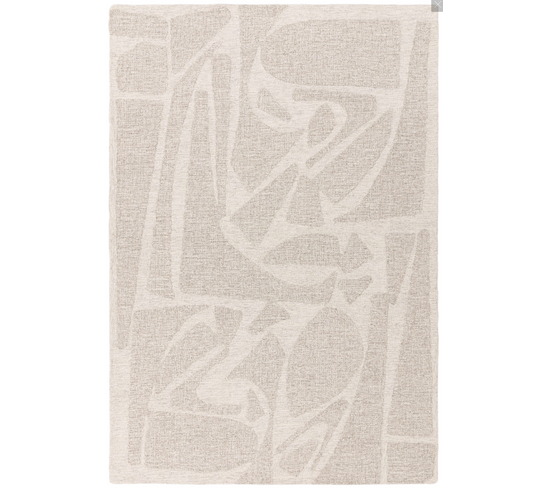 Tapis De Salon Pure Laine Groom En Laine - Blanc - 200x290 Cm