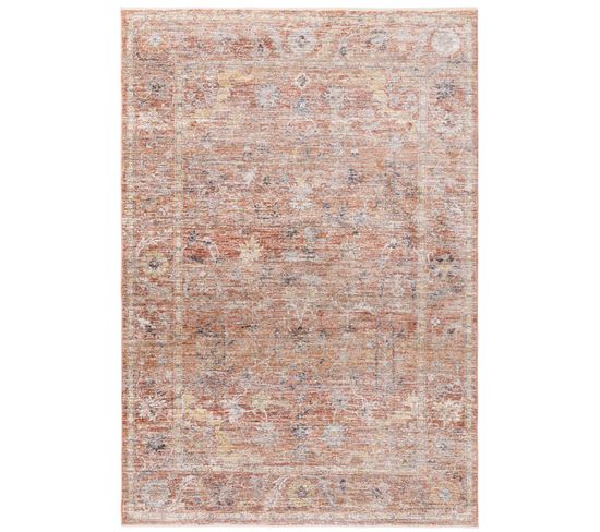 Tapis De Salon Style Orient Beryl En Polyester - Orange - 120x160 Cm