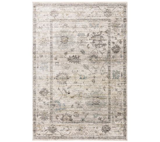 Tapis De Salon Style Orient Beryl En Polyester - Beige Clair - 80x160 Cm