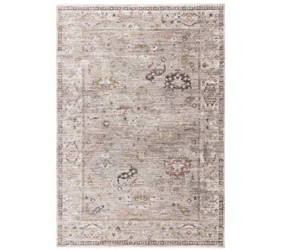 Tapis De Salon Style Orient Beryl En Polyester - Gris - 80x160 Cm