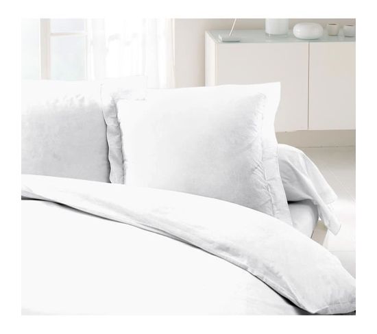 Lot De 2 Taies D'oreillers 100% Coton 63x63 Cm Blanc