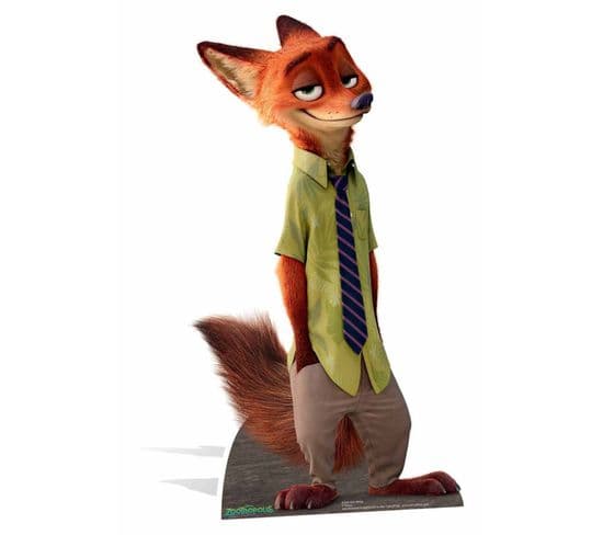 Figurine En Carton Zootopie - Nick Wilde Le Renard Hauteur 121 Cm