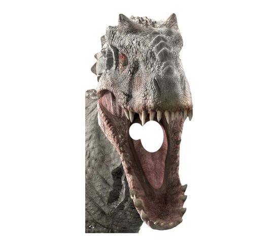 Figurine En Carton Passe Tete Gueule Indominus Rex Jurassic World Hauteur 189 Cm