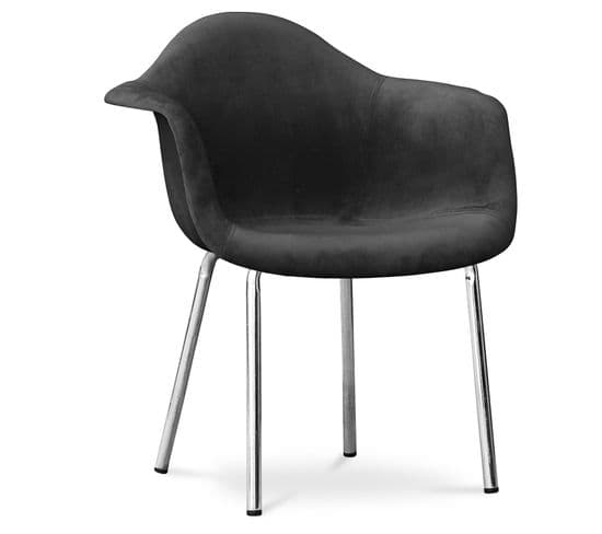 Chaise Daxwel - Tissu Noir