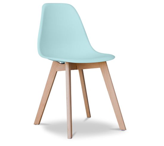 Chaise À Manger Design Scandinave Brielle  Bleu Pastel