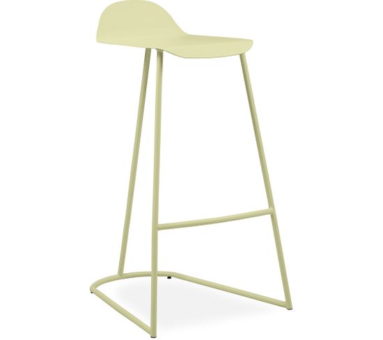 Tabouret De Bar Barny En Métal Vert Pastel