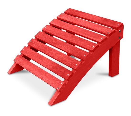 Repose-pieds Adirondack Pour Chaise De Jardin En Bois - Anela Rouge