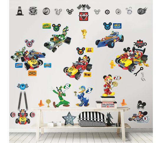 74 Stickers Mickey Mouse Roadster Racers Disney Walltastic