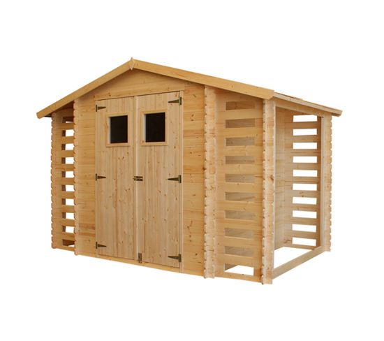 M391 - Abri De Jardin-abri Bois De Chauffage En Bois 5,41 M2 - Abri De Jardin Sans Plancher